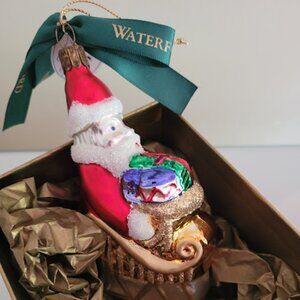 Waterford Santa's Journey Glass Ornament